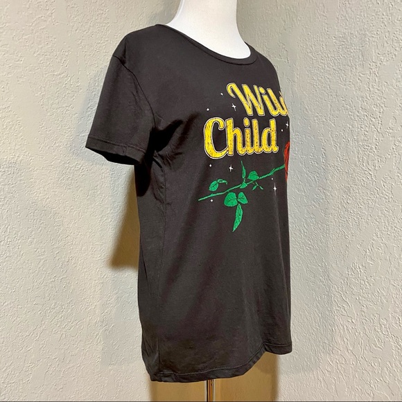 NWT Chaser Vintage Wild Child Rose Tee, S - Picture 4 of 13